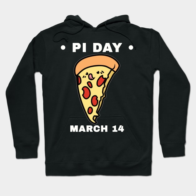 Kawaii Pi Day Pizza Slice March 14 Hoodie by DPattonPD